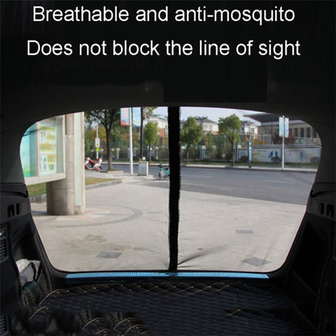 Size S Vehicle Tailgate Nylon Mesh Screen SUV MPV VAN Car Camping Magnetic Mosquito Net, 144 x 150cm