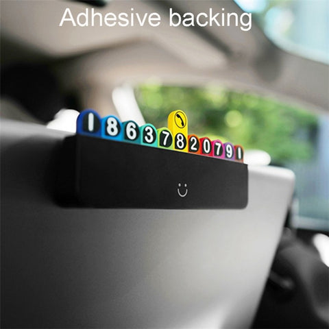 BBDD Hidden Car Phone Number Card Plastic Temporary Parking Plate Auto Accessories