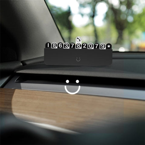 BBDD Hidden Car Phone Number Card Plastic Temporary Parking Plate Auto Accessories