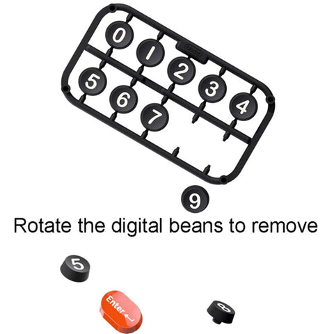 BBDD Keyboard Parking Card Car Temporary Mobile Phone Number Plate Hidden Switch Stop Sign Automotive Replacement Part