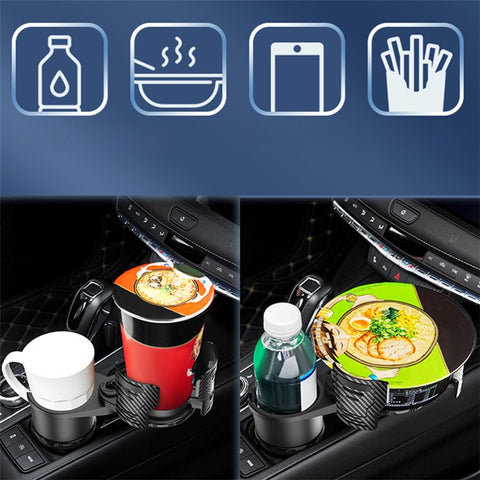 Multifunctional Car Water Cup Holder Car Seat Up Layer Stretchable Water Cup Drink Holder (Size: S)