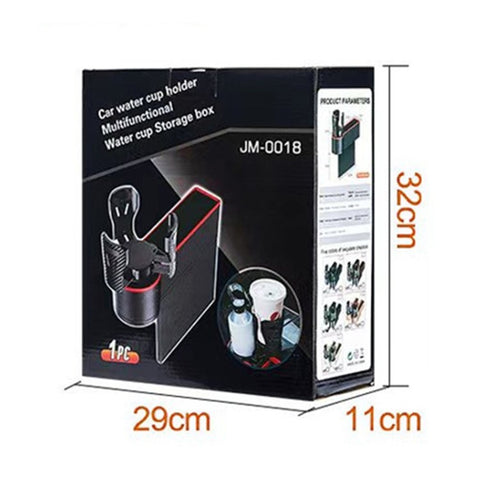 2Pcs / Set Car Crevice Storage Box ABS+PU Leather Seat Gap Filler Cup Holder, Driver + Front Passenger Side