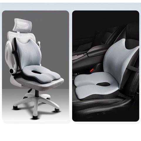 LOVERCAR Ergonomics Car Seat Cushion Memory Foam Slow Rebound Chair Cushion with Backrest