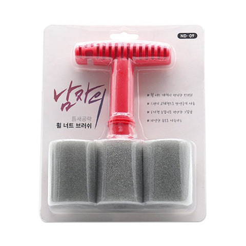 ND-09 Car Wheel Fitting Lug Nut Cleaning Brush with 3 Replaceable Sponge Heads