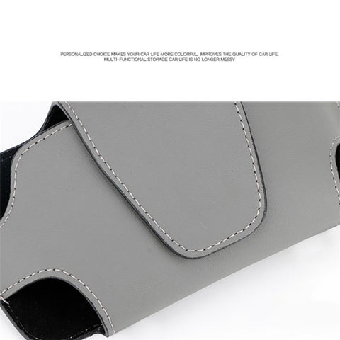 Nappa Texture PU Leather Car Glasses Storage Case Sun Visor Clip Sunglasses Holder