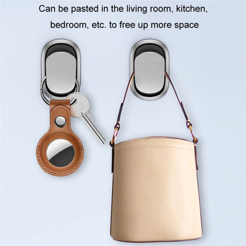 2PCS Car Mini Hook Adhesive Metal Hanger for Key, Purse, Headphone, Charging Cable