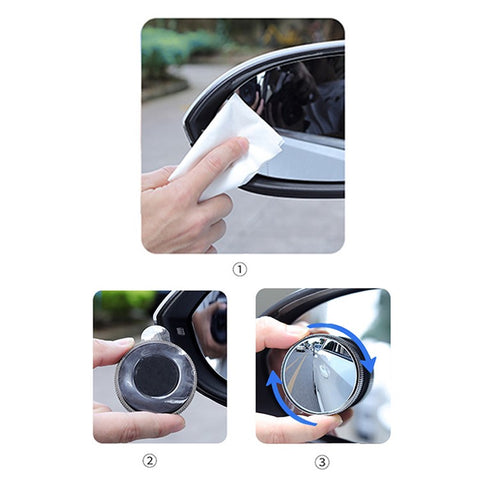 2Pcs Blind Spot Mirrors Rotating Automotive Side Blindspot Mirror for Car Waterproof HD Rear Glass