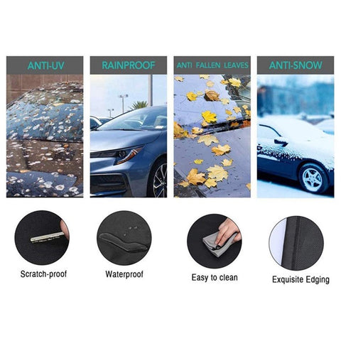190x107cm 600D Oxford Cloth Thicken Car Front Windshield Waterproof Cover Windscreen Ice Snow Cover