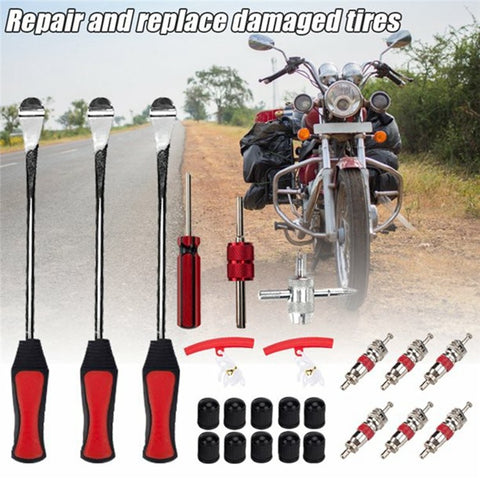 25Pcs / Set Tire Lever Tool Car Motorcycle Bike Wheel Rim Removal Repair Kit