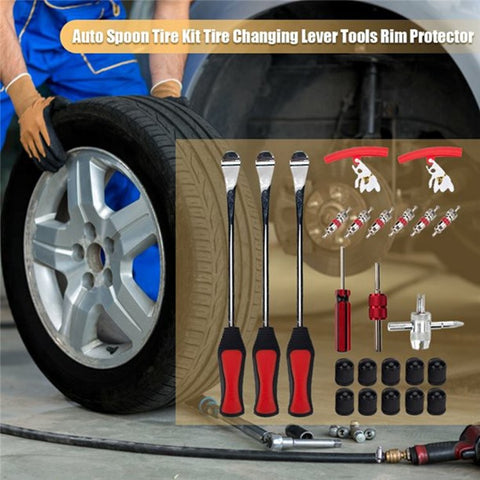 25Pcs / Set Tire Lever Tool Car Motorcycle Bike Wheel Rim Removal Repair Kit