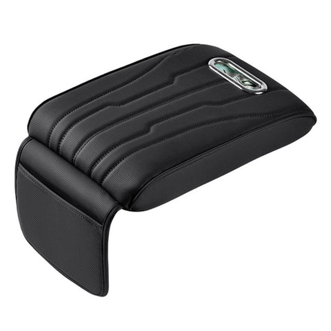 FSX001 Leather+Memory Foam Car Armrest Box Heighten Pad Car Armrest Box Cover Tissue Box