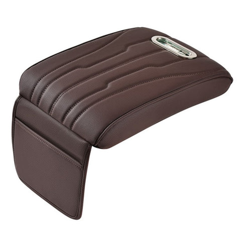 FSX001 Leather+Memory Foam Car Armrest Box Heighten Pad Car Armrest Box Cover Tissue Box