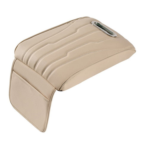 FSX001 Leather+Memory Foam Car Armrest Box Heighten Pad Car Armrest Box Cover Tissue Box