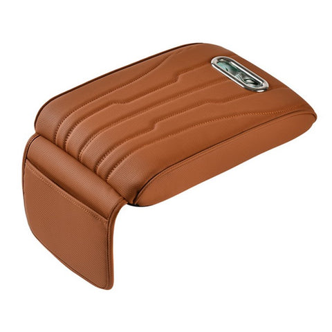 FSX001 Leather+Memory Foam Car Armrest Box Heighten Pad Car Armrest Box Cover Tissue Box