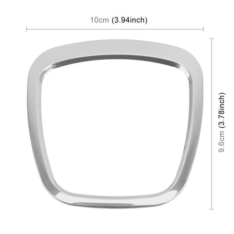 For A4L / A6L / A8L / Q5 / Q7 3D Metal Sticker Car Steering Wheel Decorative Sticker Cover Interior Modification Accessory, Square Type