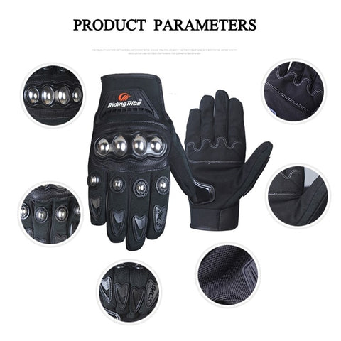 RIDING TRIBE MCS-29B Anti-fall Anti-slip Motorcycle Riding Gloves Outdoor Motocross Breathable Touch Screen Full Finger Gloves