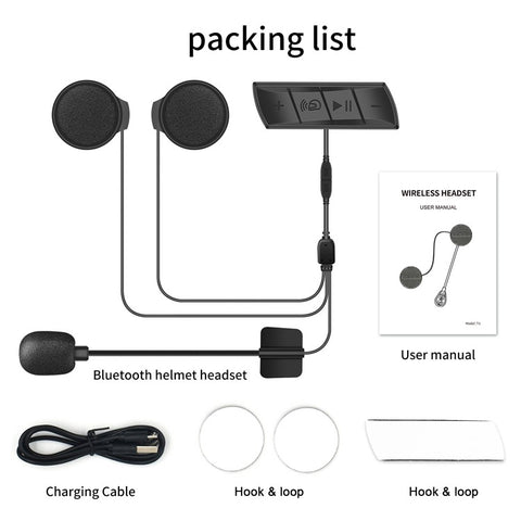 M7 Wireless Headphone Bluetooth-compatible 5.0 Helmet Headset Stereo Sound Waterproof Auto Answer Earphone with FM Radio
