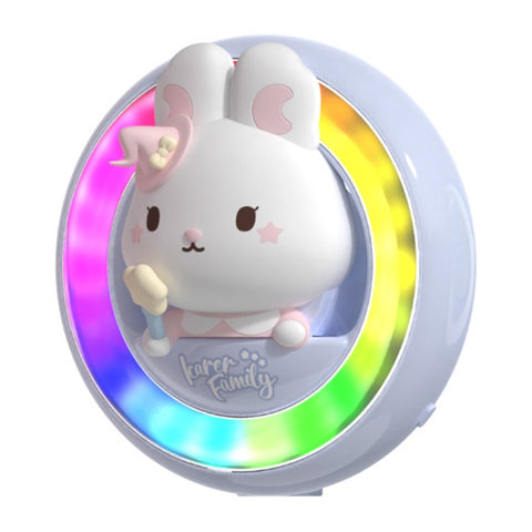 ICARER FAMILY Cartoon Animal Car Air Vent Clip Aroma Rhythm Light Interior Decor