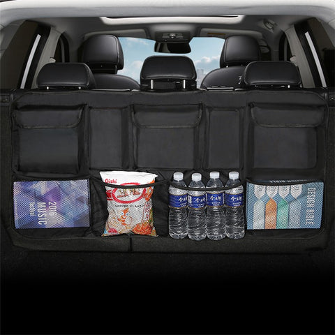 105x52cm Car Rear Seat Back Organizer Auto Trunk Cargo Storage Bag Mesh Pocket
