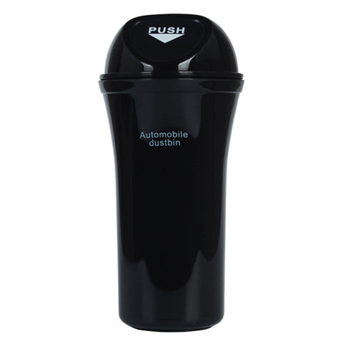 Mini Car Trash Can Push Lid Design Garbage Holder Vehicle Door Cup Holder Seat Back Plastic Trash Bin Dustbin