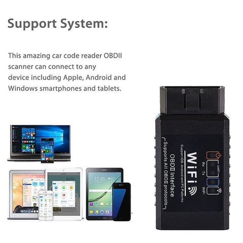 YMIOT B18-3 WiFi ELM327 OBD2 Auto Car Fault Scanner OBDII Vehicle Code Reader Diagnostic Tool