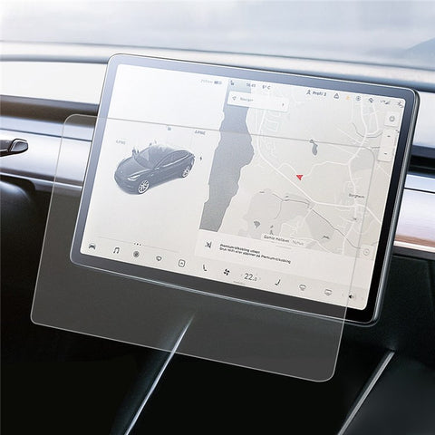 BASEUS For Tesla Model 3/Y 15inch 0.3mm Full-glass Crystal Anti-fingerprint Tempered Glass Film