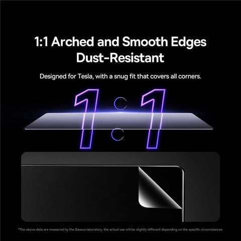 BASEUS For Tesla Model 3/Y 15inch 0.3mm Full-glass Crystal Anti-fingerprint Tempered Glass Film
