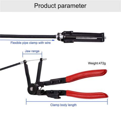 Flexible Wire Long Reach Hose Clamp Pliers Hose Clamp Removal Hand Tool Car Repair Tool
