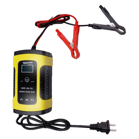 12V Battery Charger All-Intelligent Universal Battery Maintainer Repair Lead-Acid Battery Charger with Digital Display for Motorcycle Cars