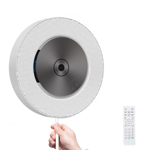 Wall Mounted CD Player Surround Sound FM Radio Bluetooth-compatible Music Player Support TF Card/Aux-in/USB Disk [Support CD Only]