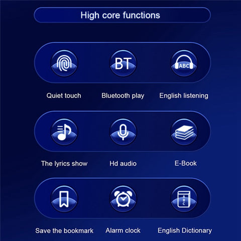 S308 8GB TF Card Touch Screen MP3 Sound Recorder Music Video MP4 Player with Dictionary + Bluetooth-compatible Function