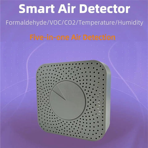 Zigbee Air Box Tuya Smart 5-in-1 Formaldehyde CO2 Temperature Humidity Tester Smart Home Air Monitor