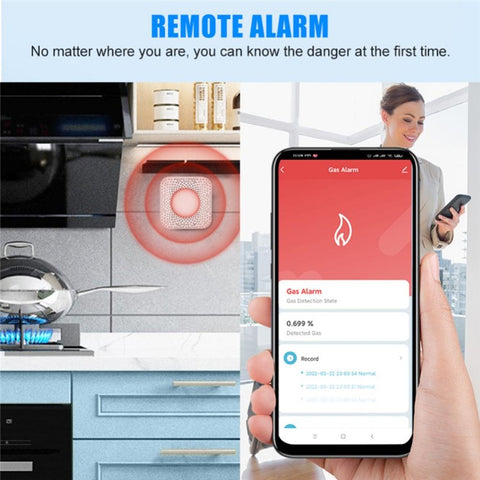 Tuya Smart Gas Alarm Zigbee Combustible Gas Detector Natural Gas Alarm Device