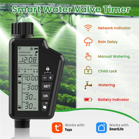 SWT60 Smart WiFi Garden Potted Plants Irrigation Timer Remote Control Automatic Watering System