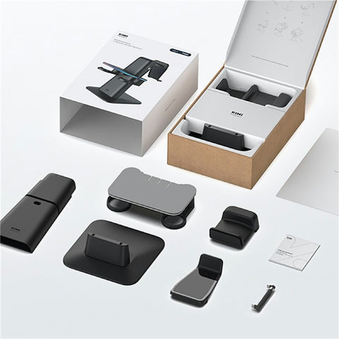 KIWI DESIGN QC03 Charging Station for Meta Quest 3 / 3S / 2 / Apple Vision Pro VR Headset Magnetic RGB Charging Dock