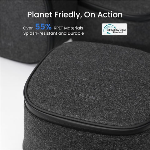 KIWI DESIGN QP05 Storage Case for Meta Quest 3 / 3S / 2 / Apple Vision Pro Headset Waterproof Carrying Bag with Pouch