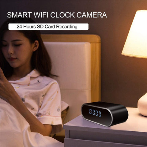 HD 1080P Clock Camera WiFi Mini Cam IR Night Vision Alarm Camcorder Video Recorder Motion Detection