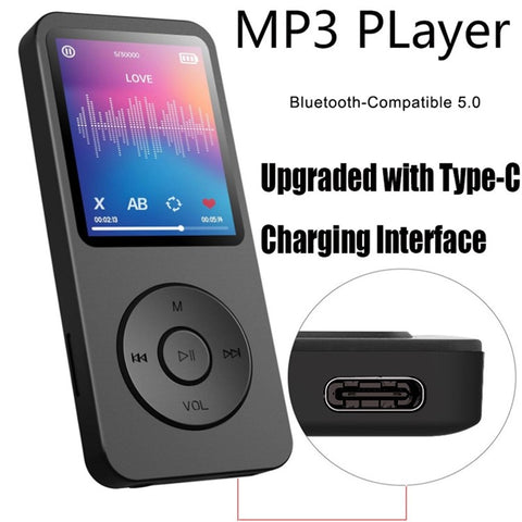 T1 1.8 Inch Screen Portable MP4 Music Player Bluetooth-Compatible E-Book FM Radio (Without TF Card)