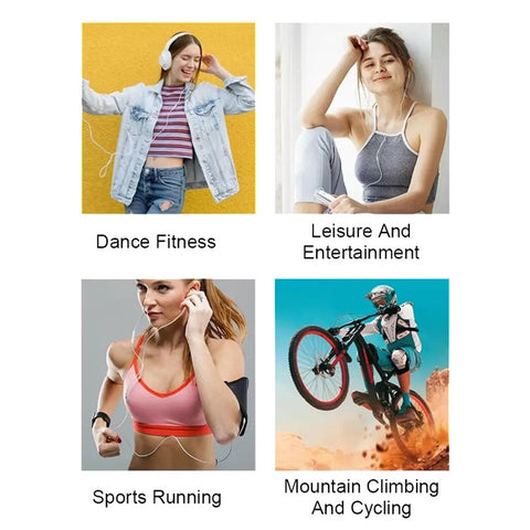 T8 1.54 Inch Touch Screen MP4 Player Bluetooth-Compatible FM Radio E-Book Reader with Back Clip (With 64G TF Card)