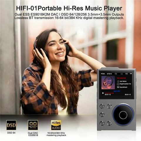 T10 2.4 Inch TFT Screen HiFi Music Player Voice Recorder Bluetooth-Compatible FM Radio Built In 16G Storage