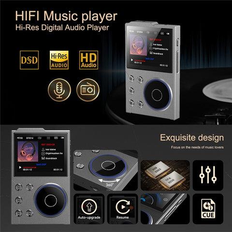 T10 2.4 Inch TFT Screen HiFi Music Player Voice Recorder Bluetooth-Compatible FM Radio Built In 16G Storage