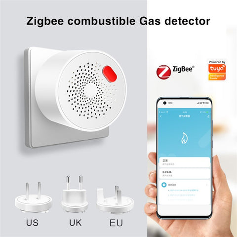 DY-RQ500A Tuya Smart Zigbee Gas Detector Alarm IEEE802.15.4 Combustible Gas Sensor