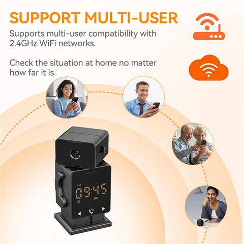 C11 Tuya WiFi Security Camera Alarm Clock Two Way Audio Night Vision HD Surveillance Camera