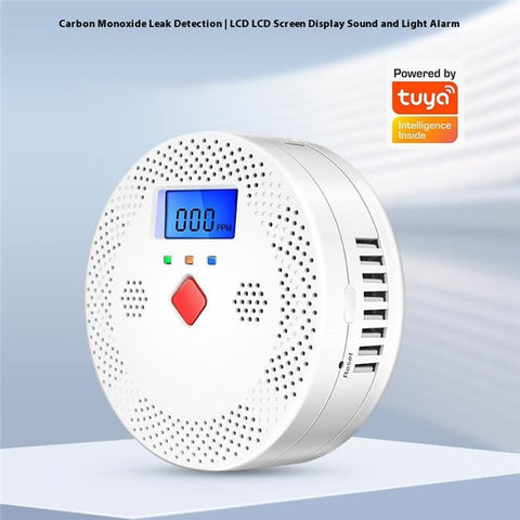 CO400A Compatible with Alexa  /  Google Assistant WiFi Smart Carbon Monoxide Detector Real Time Monitor (No Battery)