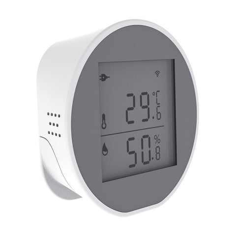WSD400H WiFi Temperature Humidity Sensor Abnormal Alarm Real Time Monitor Compatible with Alexa  /  Google Assistant (No Battery)
