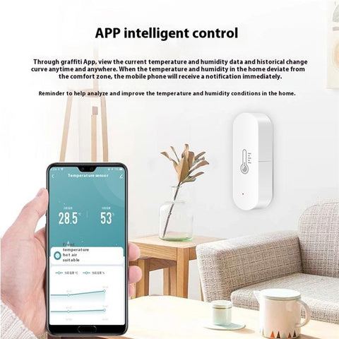 WSD500A Tuya Smart Zigbee 3.0 Temperature Humidity Sensor Compatible with Alexa Google Assistant (No Battery)