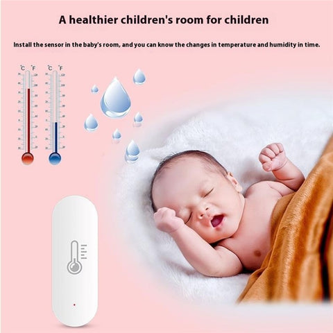 WSD500A Tuya Smart Zigbee 3.0 Temperature Humidity Sensor Compatible with Alexa Google Assistant (No Battery)