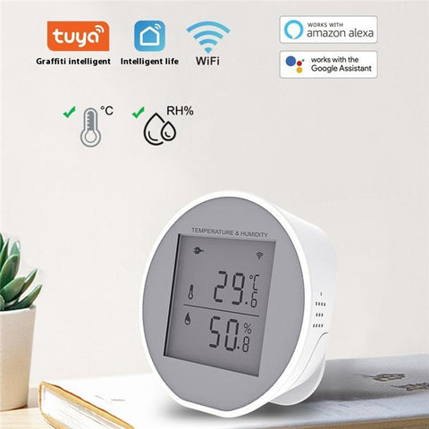 SQ400B WiFi Smart Water Leak Detector Overflow Sensor with Buzzer Real Time Monitor Alexa Google Assistant Compatible