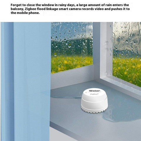 SQ500B Tuya Smart Zigbee 3.0 Water Leak Detector Smart Sensor for Alexa Google Assistant Real Time Monitor