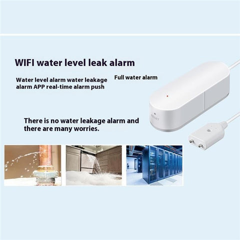 SQ400A WiFi Smart Water Leak Detector Wall Mounted Flood Sensor Overflow Alarm Real Time Monitor